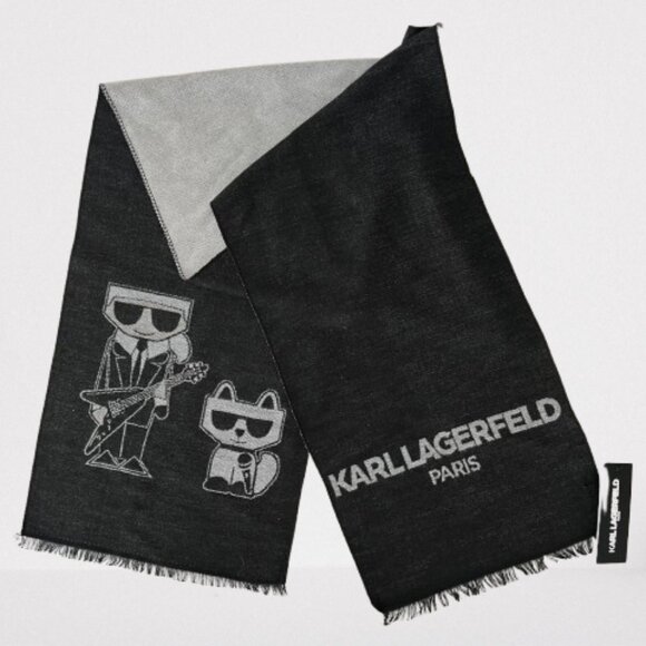 Authentic Karl Lagerfeld Paris Reversible Scarf NWT (Unisex) - Picture 6 of 16